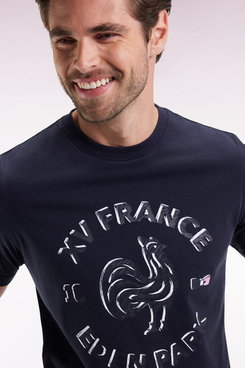 T-shirt à manches courtes marine XV de France - Image 1