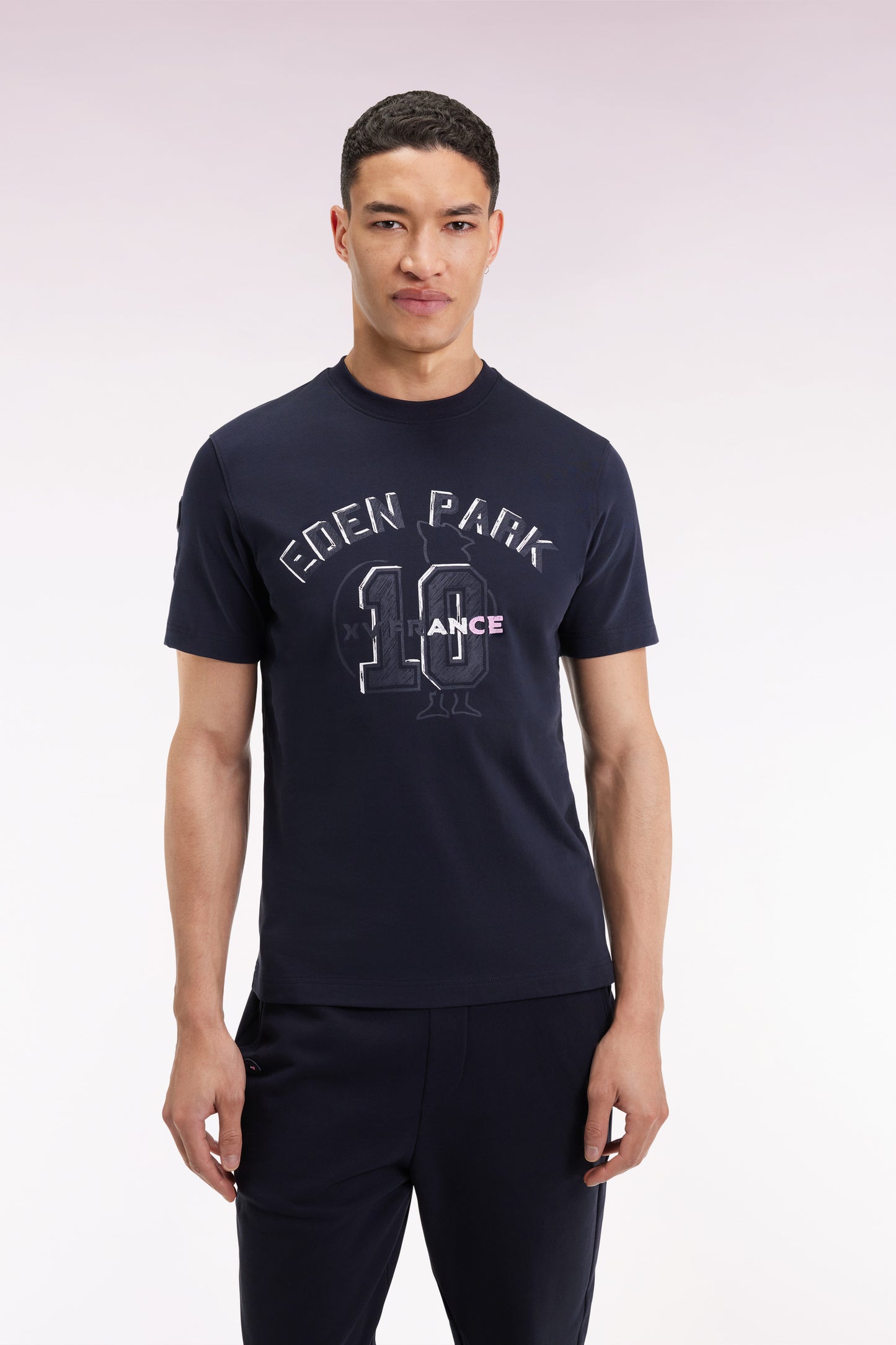 XV de France navy short-sleeved T-shirt
