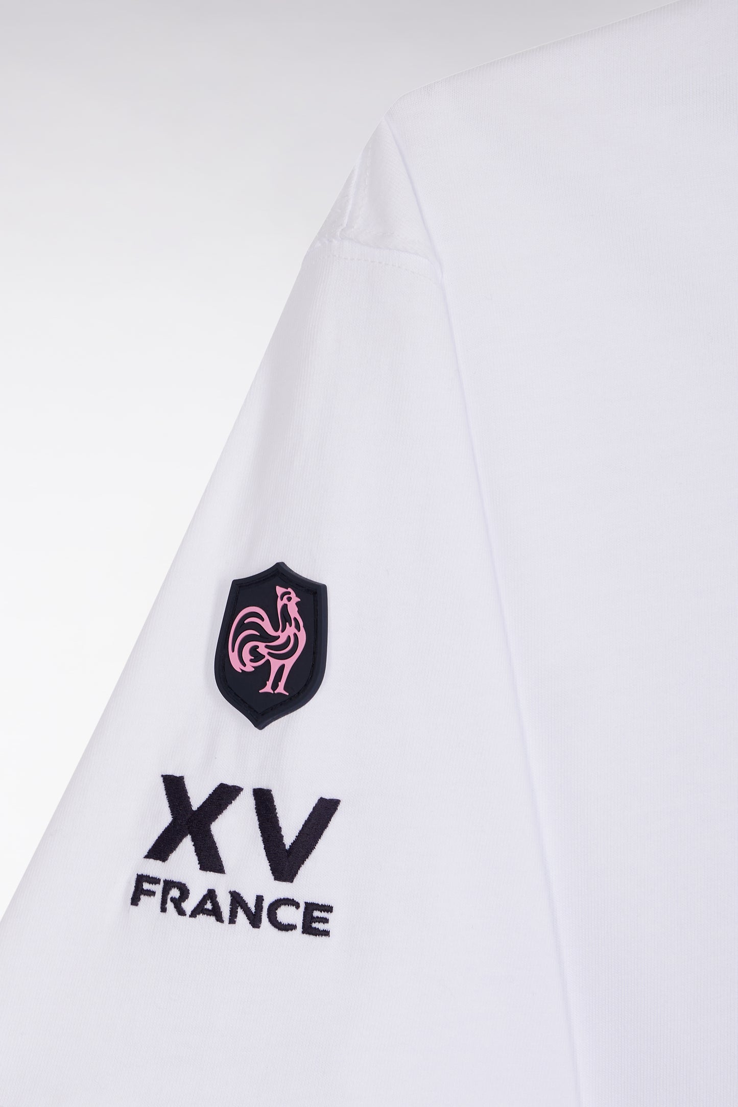 T-shirt à manches courtes blanc sérigraphie XV de France