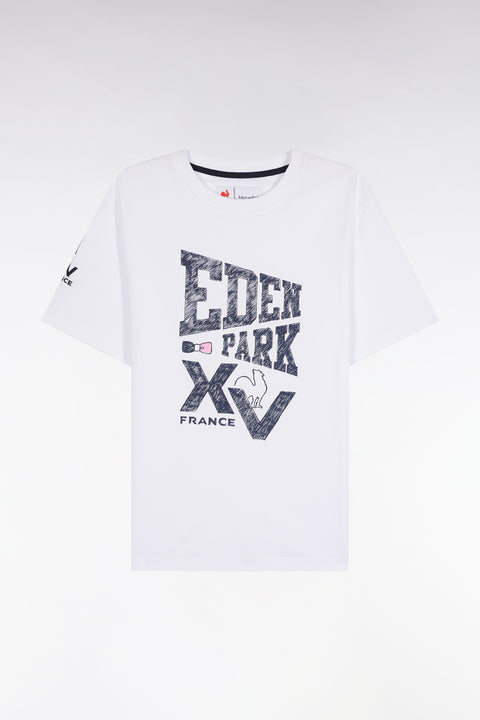 T-shirt à manches courtes blanc sérigraphie XV de France - Image 2