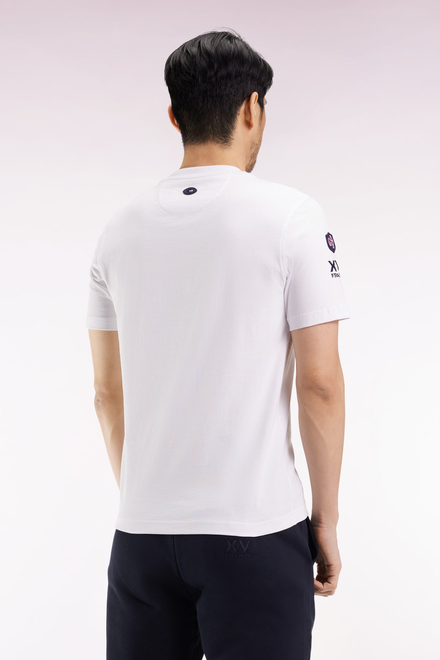 T-shirt à manches courtes blanc sérigraphie XV de France