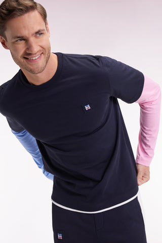 T-shirt à manches longues en coton noir