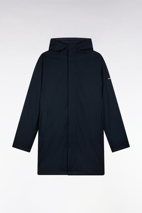 Parka longue 2-en-1 en nylon marine à capuche intégrée - Image 2