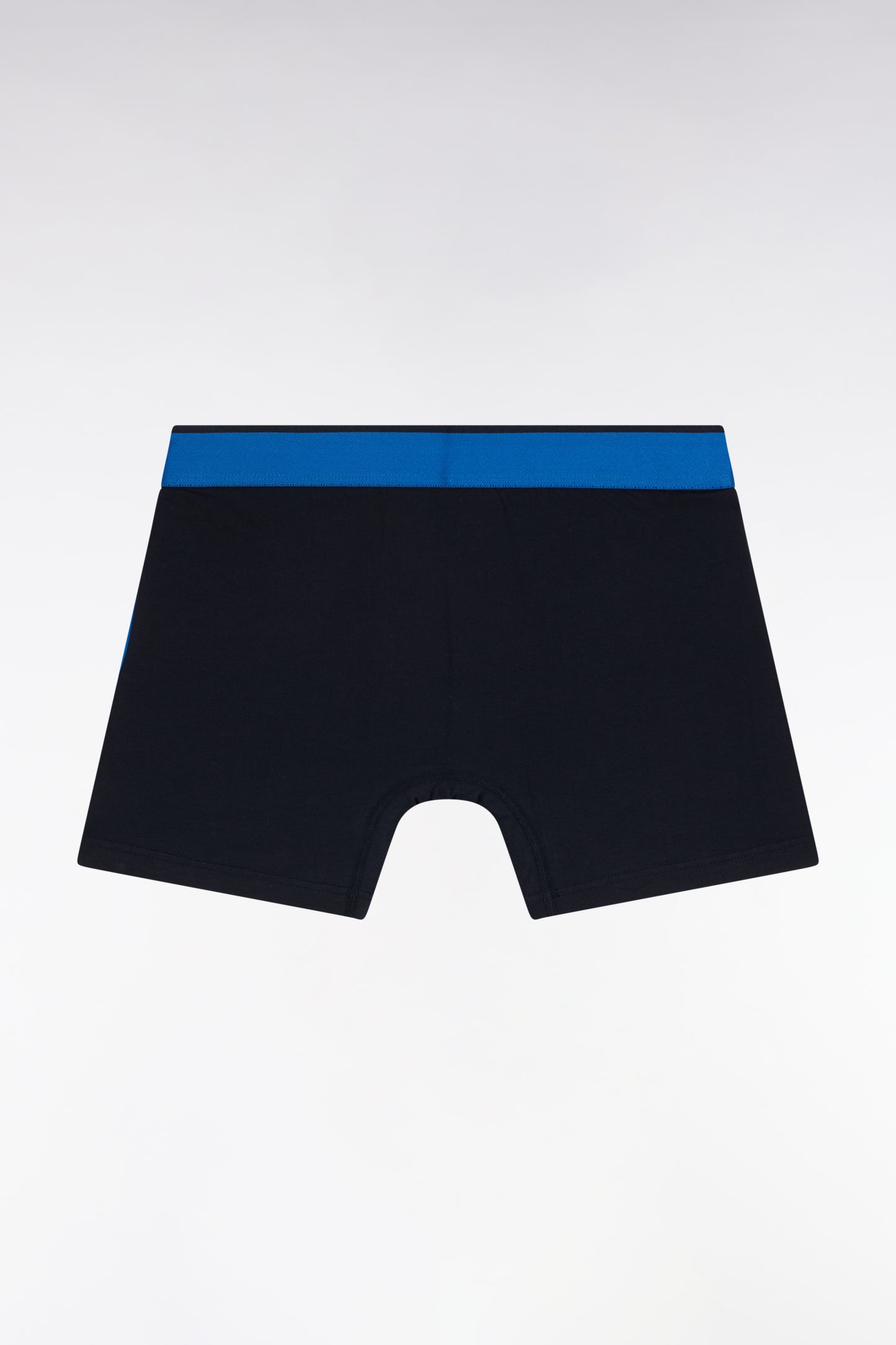 Blue colorblock cotton jersey boxer shorts