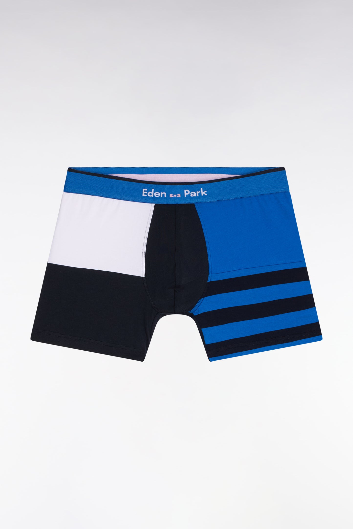 Boxer en jersey de coton colorblock bleu