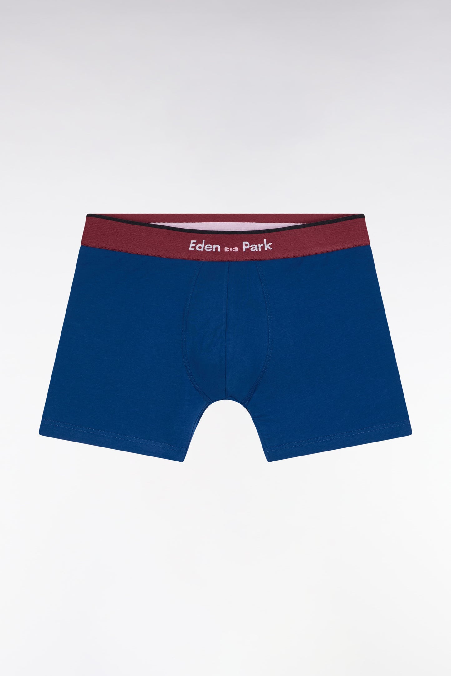 Boxer en jersey de coton bleu à bande contrastée