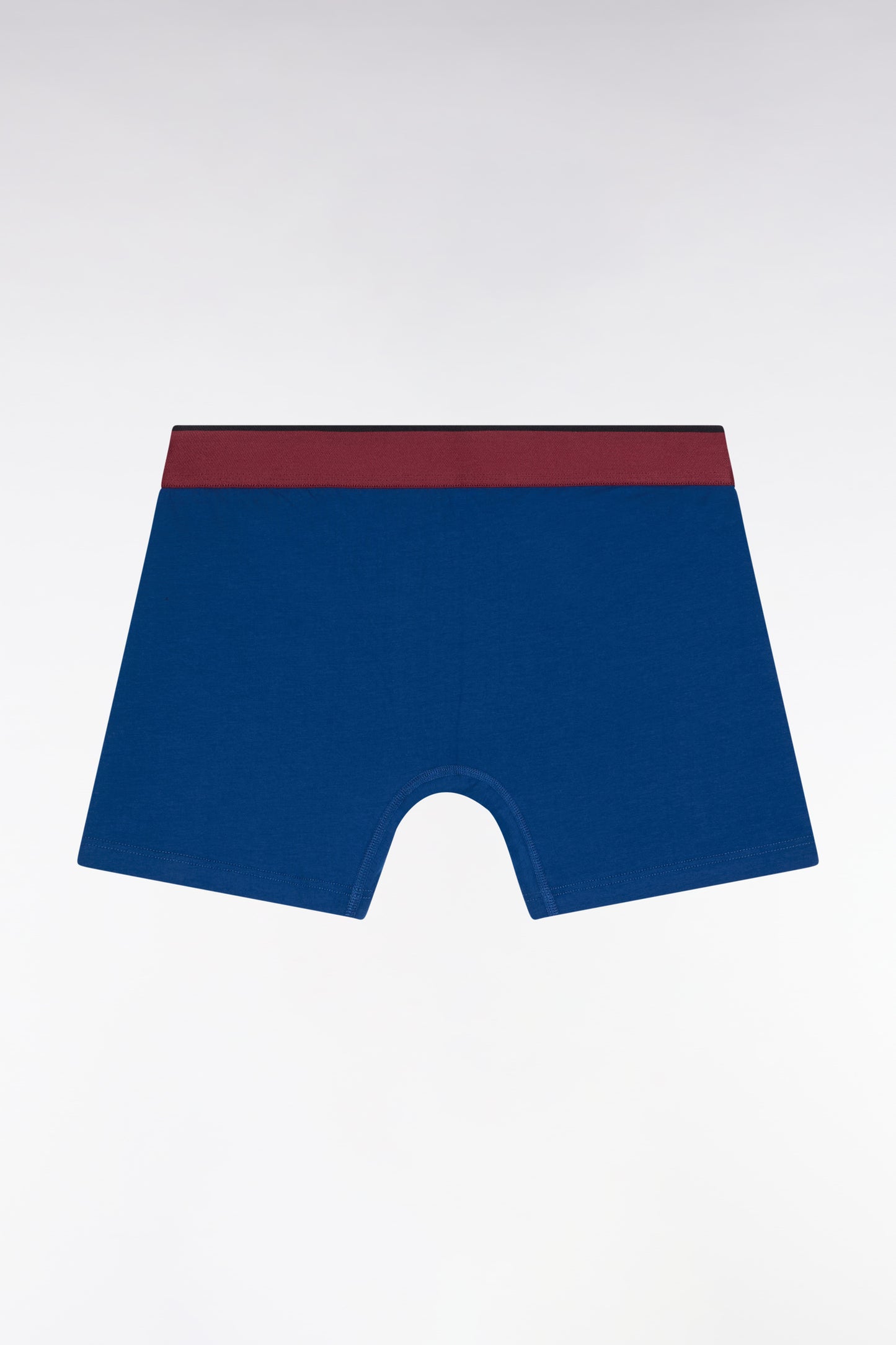 Boxer en jersey de coton bleu à bande contrastée