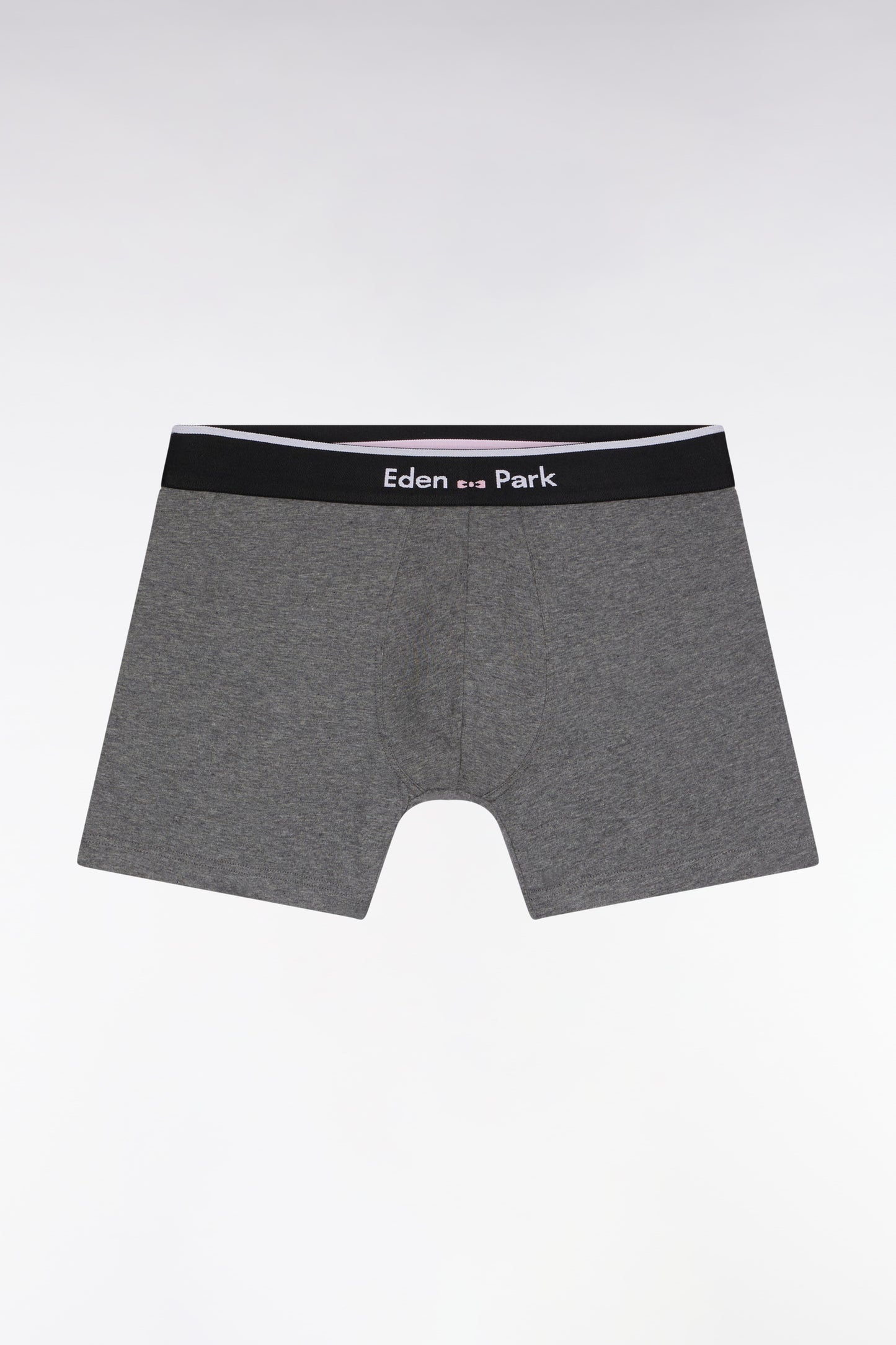 Boxer en jersey de coton gris foncé à bande contrastée