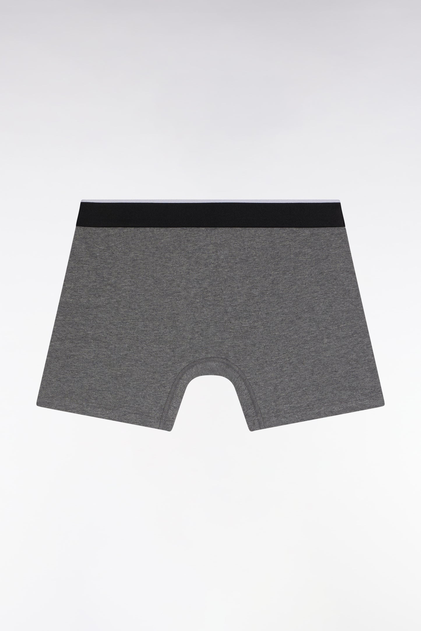 Boxer en jersey de coton gris foncé à bande contrastée