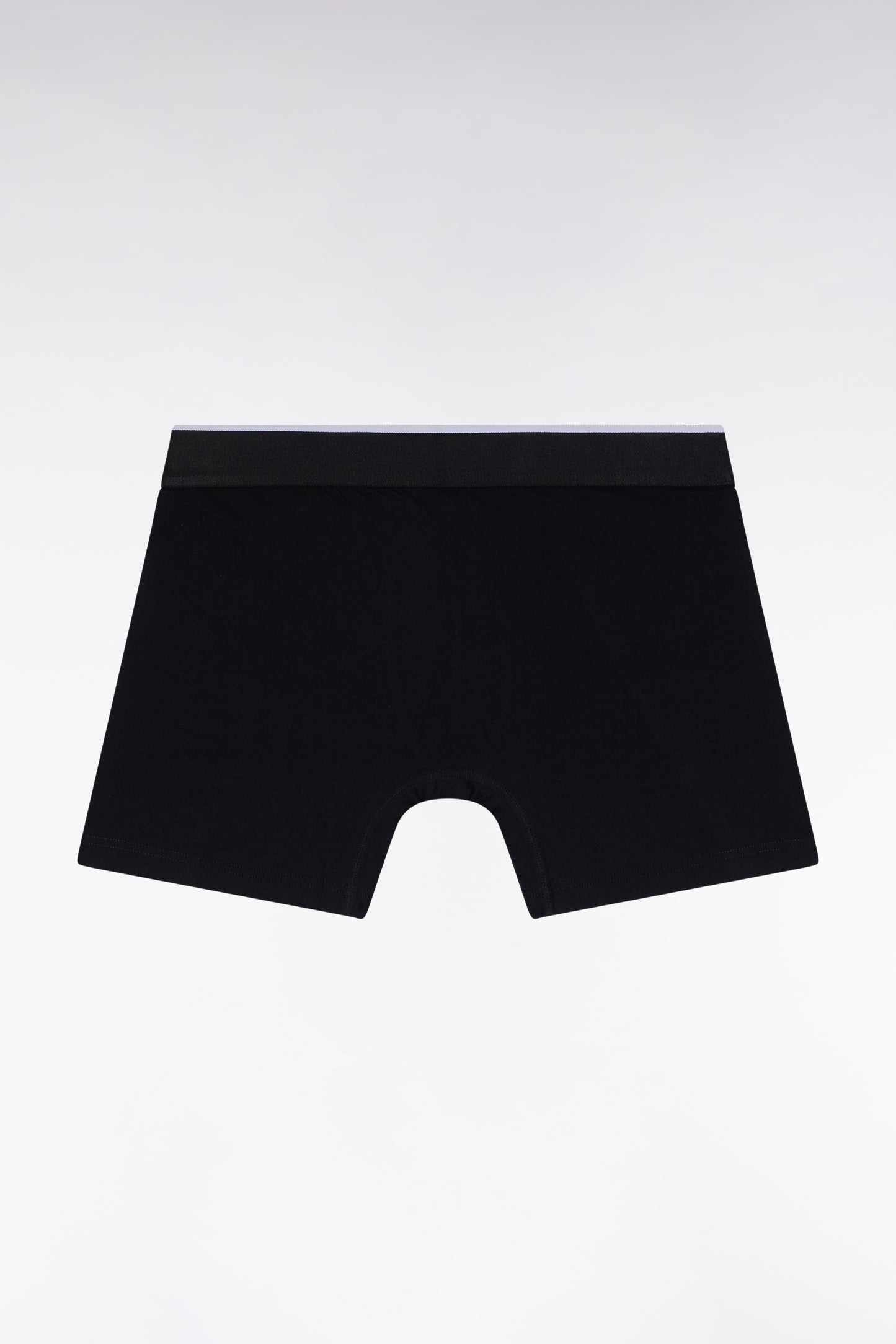 Black and grey colorblock cotton jersey boxer shorts