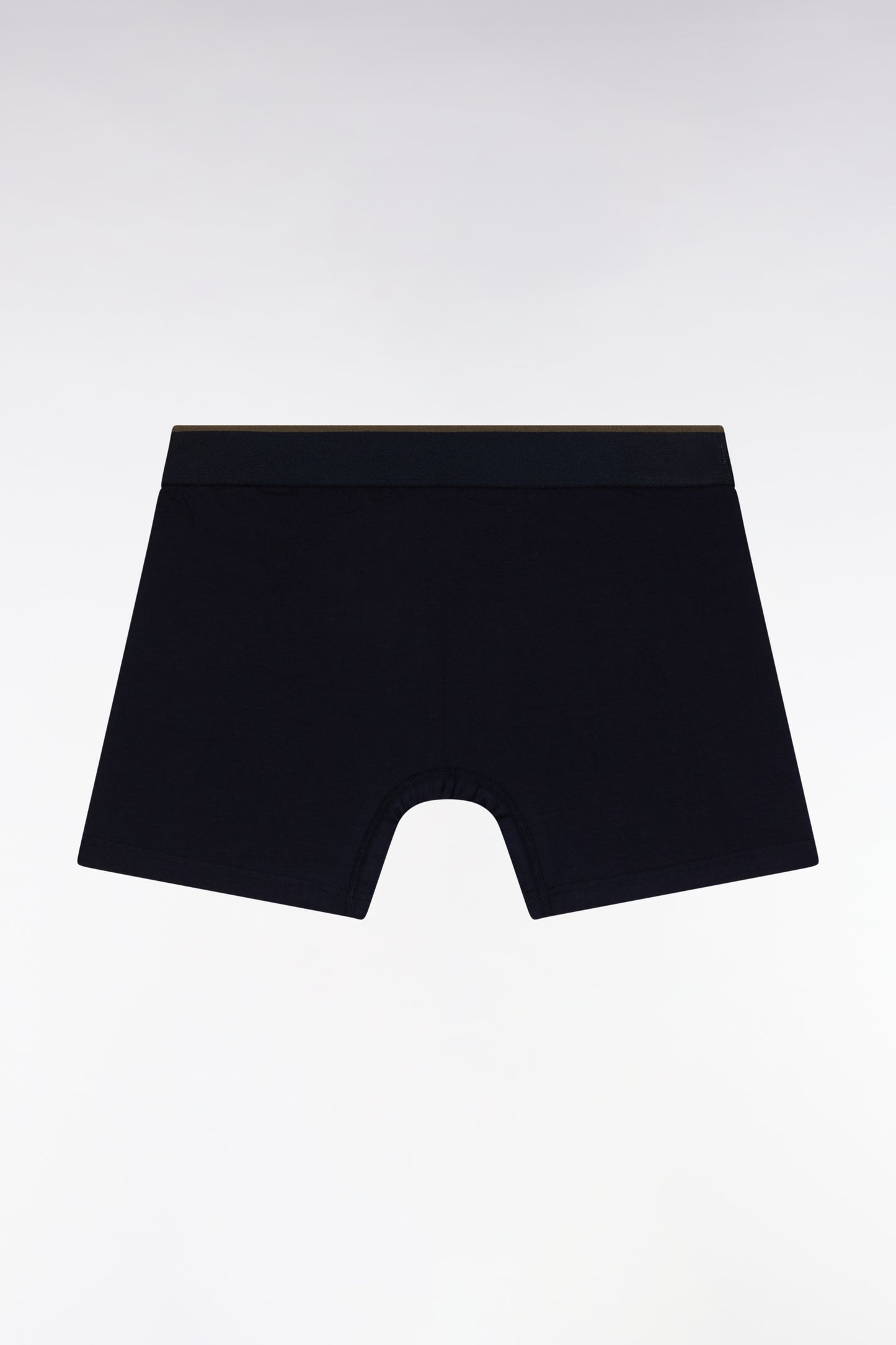 Boxer en jersey de coton colorblock marine et kaki