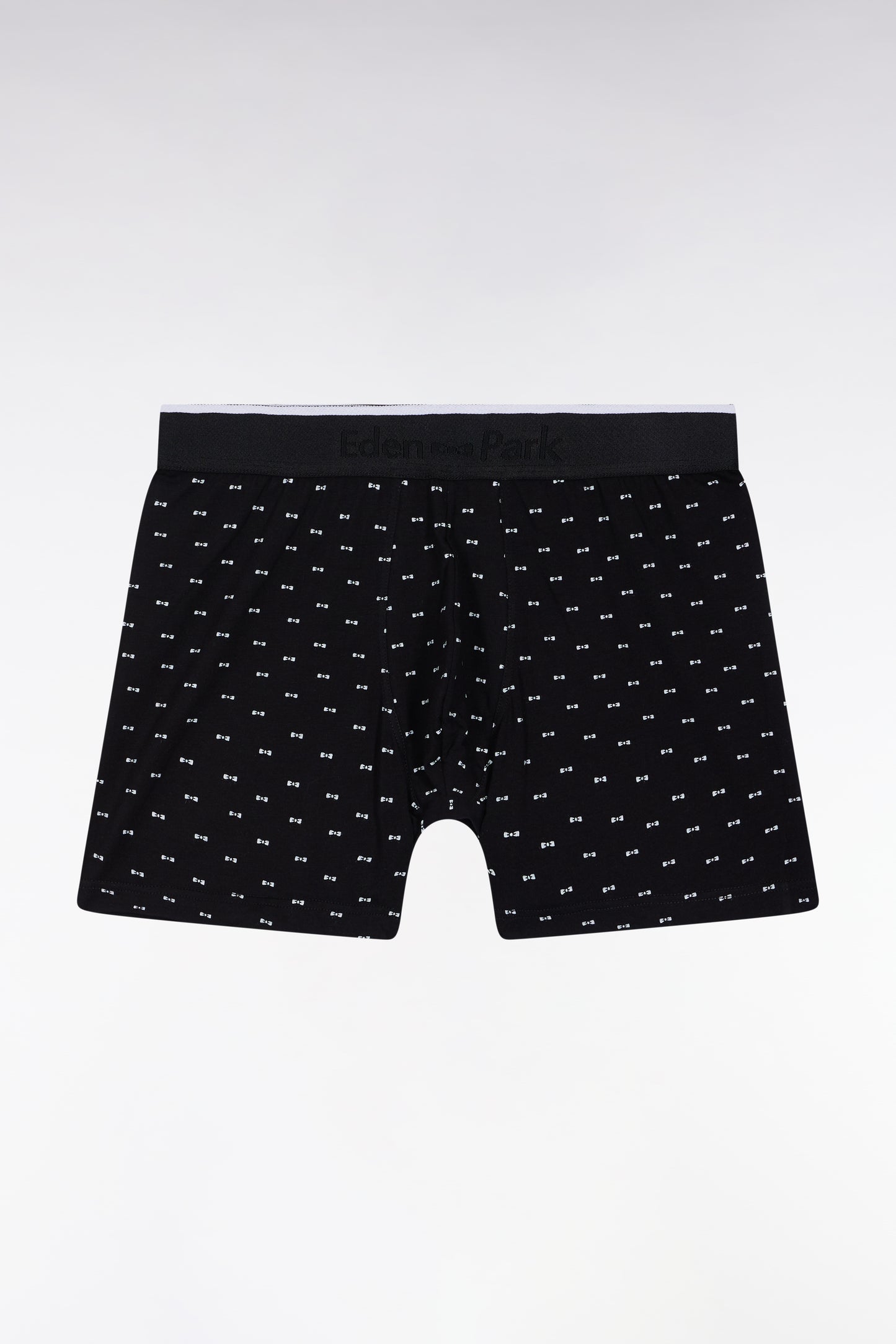 Boxer briefs in cotton jersey with black bow tie pattern