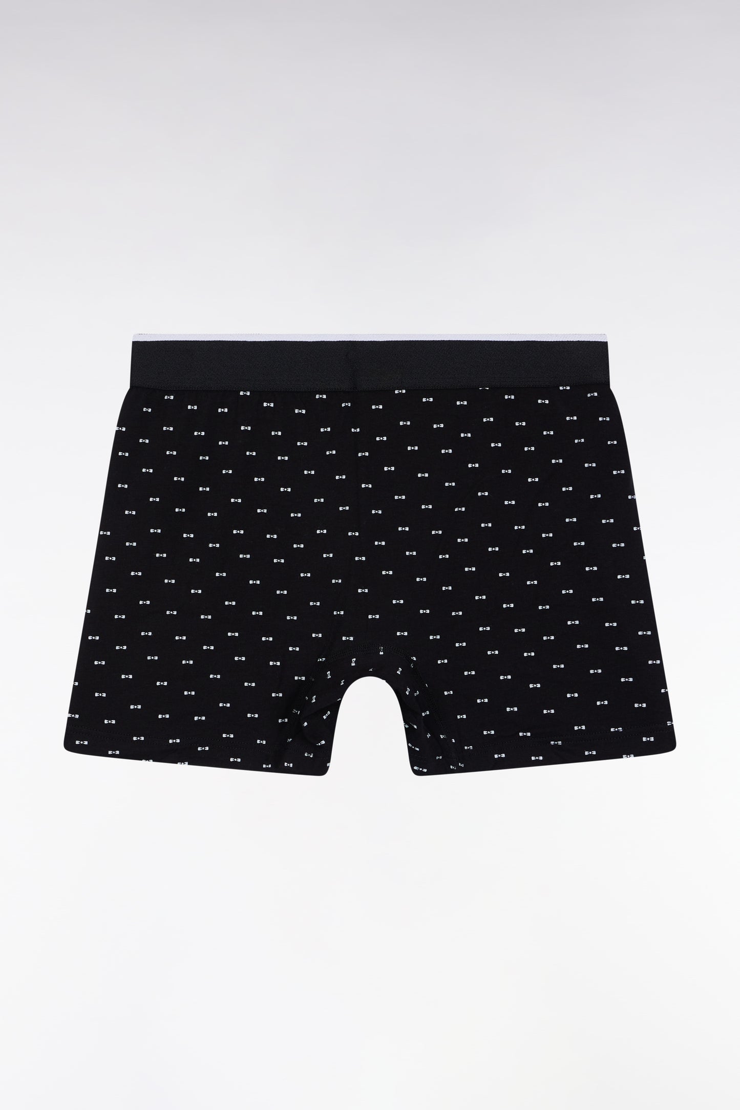 Boxer briefs in cotton jersey with black bow tie pattern