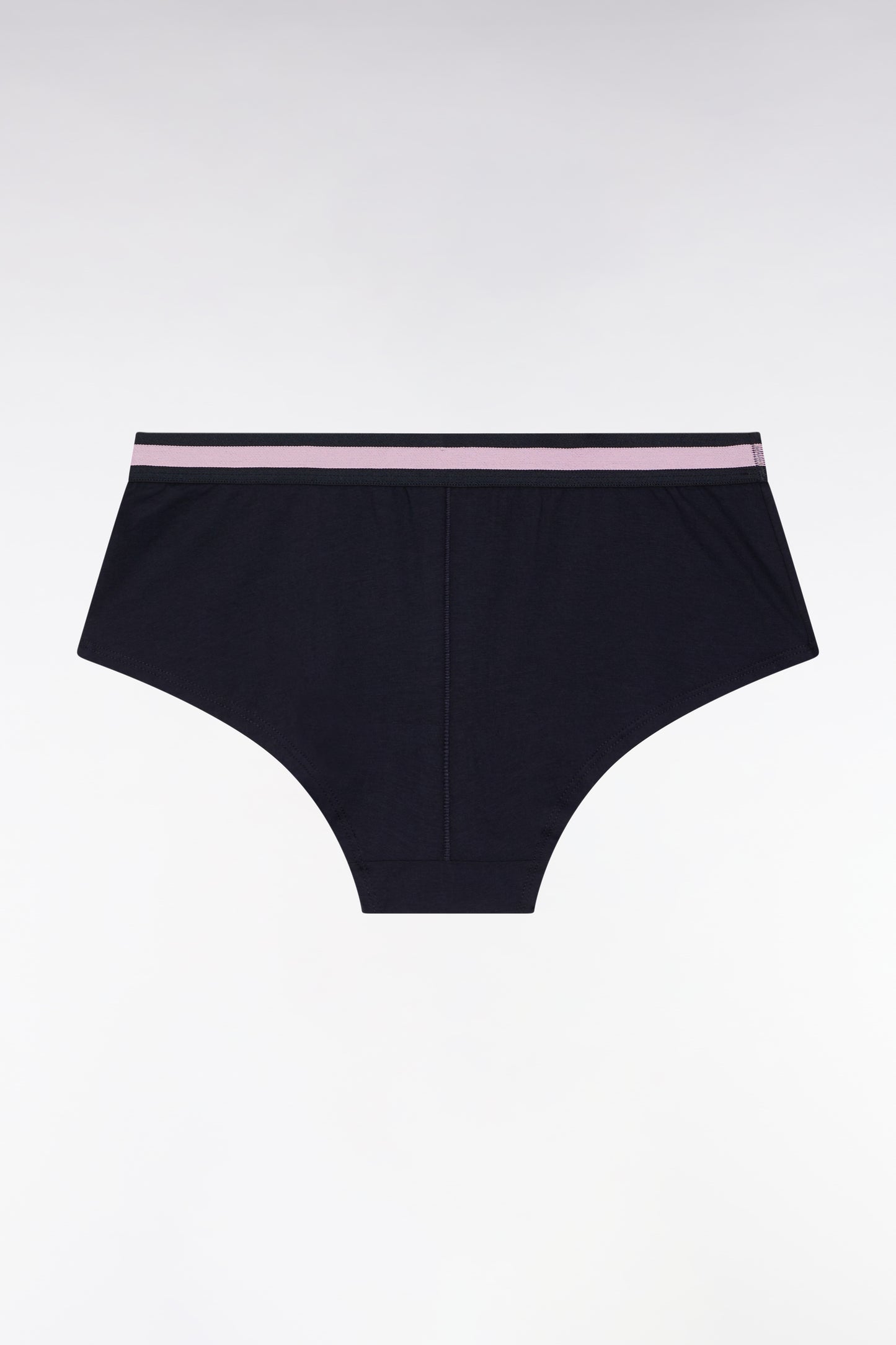 Culotte shorty en jersey stretch marine à logo