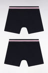 Lot de deux boxers en jersey de coton stretch marine