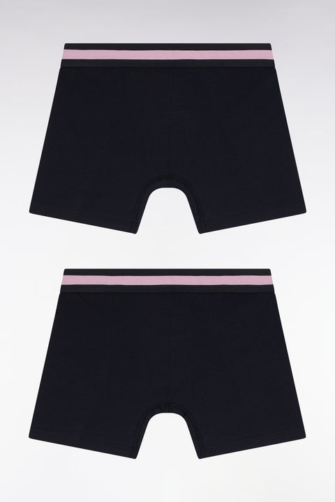 Lot de deux boxers en jersey de coton stretch marine - Image 2