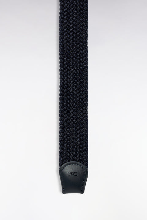 Ceinture tressée élastique marine - Image 3