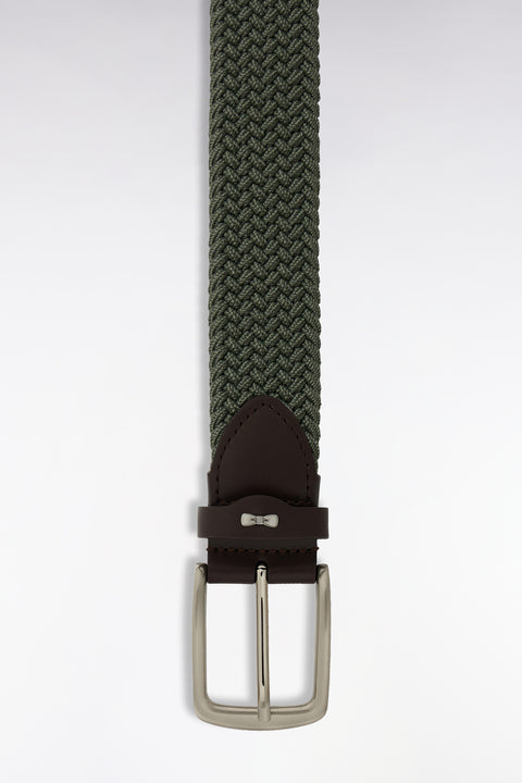 Ceinture tressée élastique kaki - Image 2