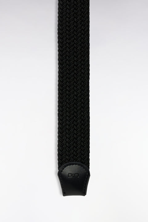 Ceinture tressée élastique noire - Image 3