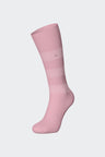Pair of striped pink cotton blend socks