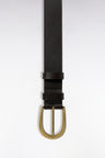 Ceinture en cuir lisse marron