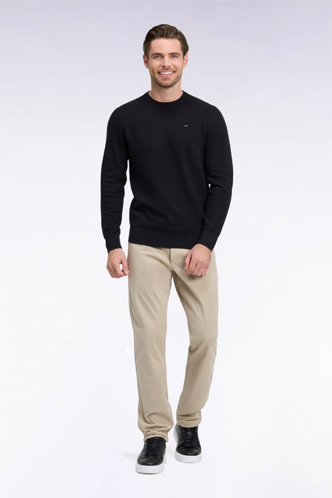 Pantalon chino sans plis en coton stretch beige - Image 3