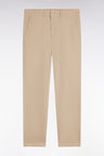 Pantalon chino sans plis en coton stretch beige