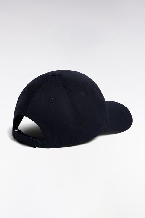 Casquette en twill de coton marine à broderie écusson - Image 2