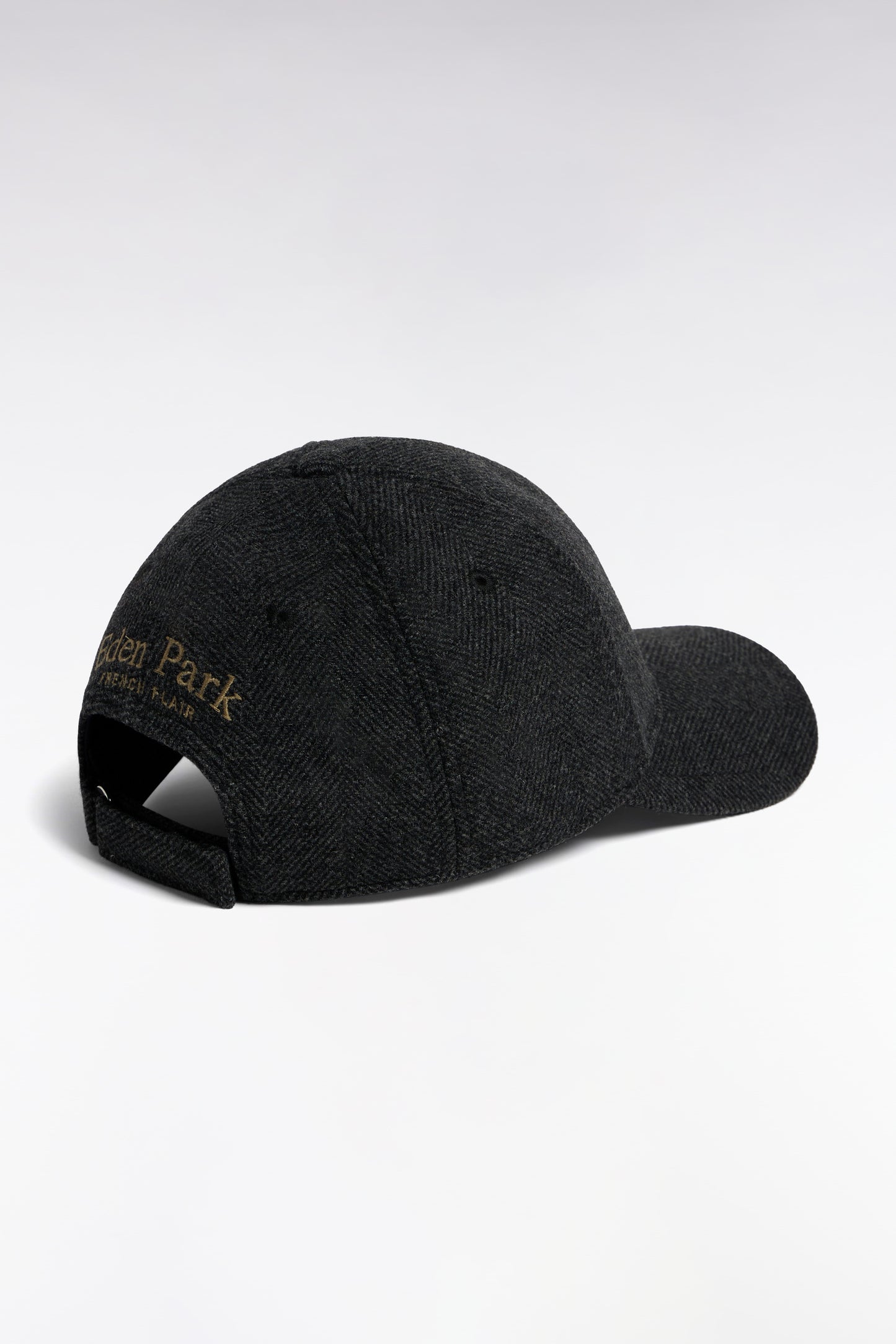 Casquette en drap de laine à chevrons grise patch écusson