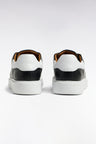 Black grained leather sneakers