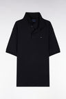 Polo unisexe manches courtes en coton interlock noir
