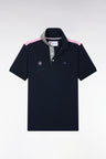 Short-sleeved polo shirt XV de France navy straight cut