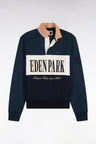 Sweatshirt zippé à col polo gris coupe droite