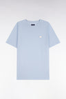 Sky blue short-sleeved straight-cut t-shirt