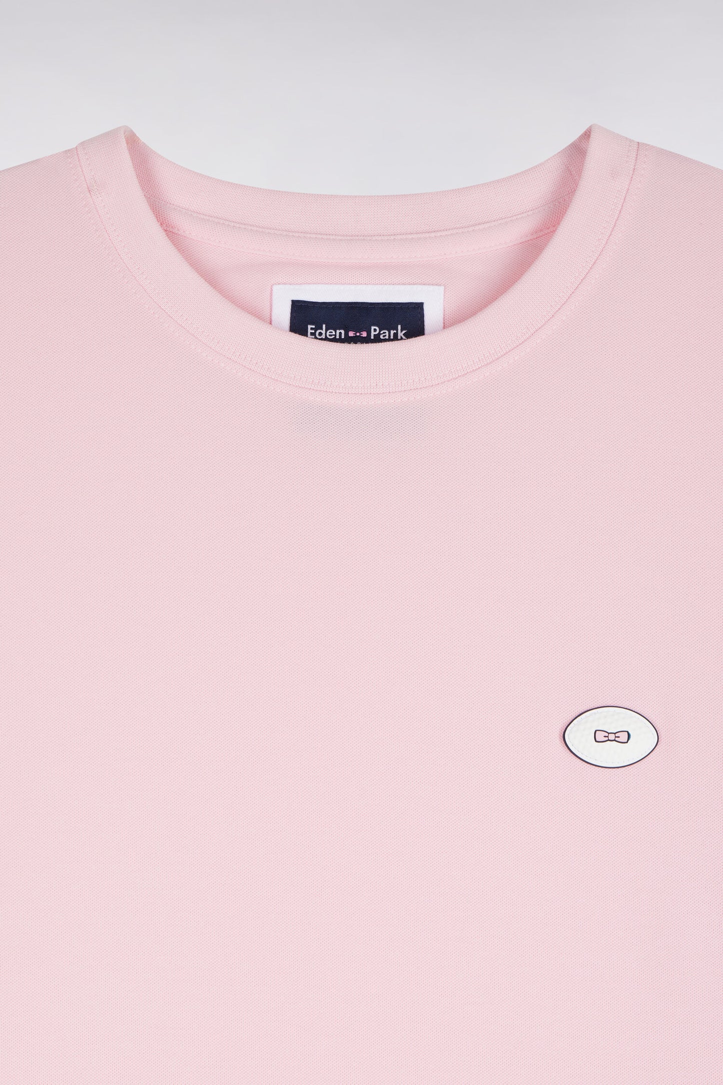 T-shirt manches courtes rose coupe droite