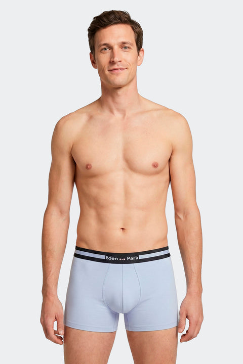 Lot de 2 boxers en jersey de coton stretch marine et ciel - Image 2