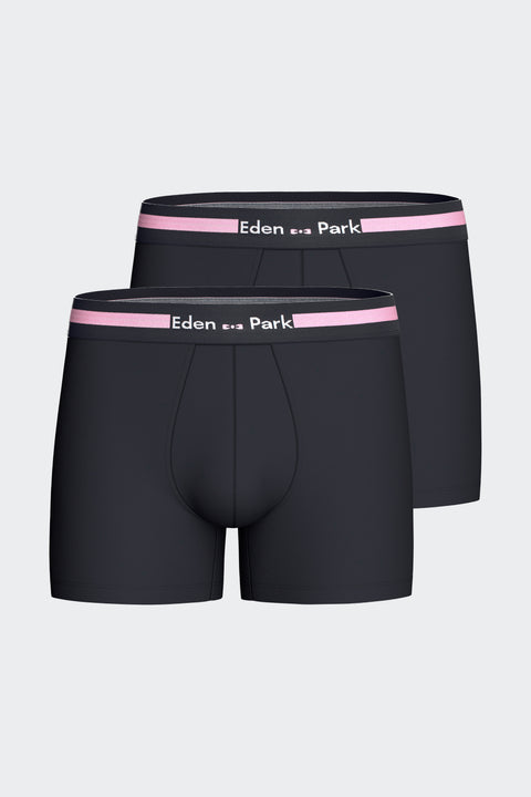 Lot de 2 boxers en jersey de coton stretch marine - Image 1