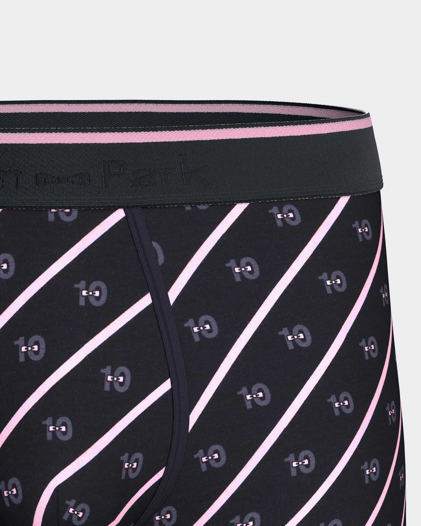 Pack of two boxers in plain navy stretch cotton jersey and sky micropatterns 10