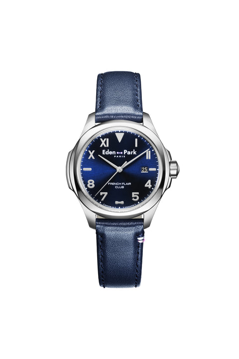 Montre à quartz Cuir Bleu - Image 1