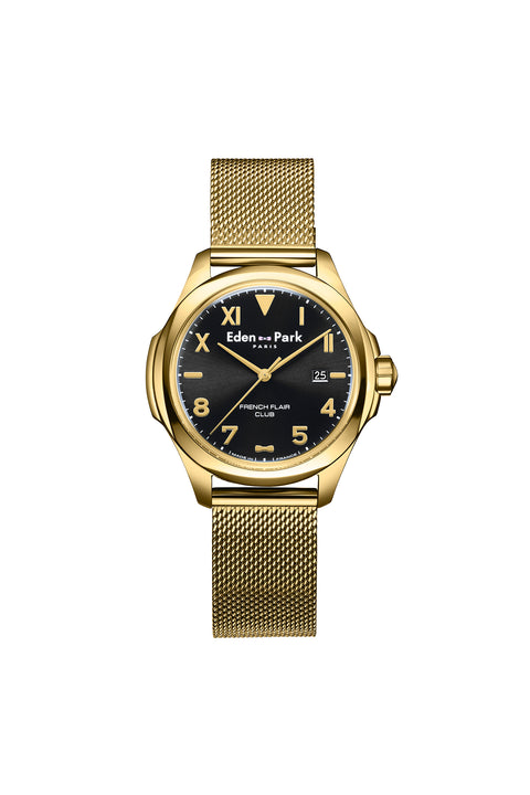 Montre à quartz Noire et Dorée - Image 1