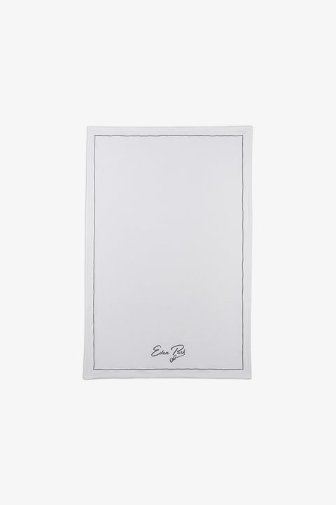 Serviette de bain à broderie blanche - Image 3