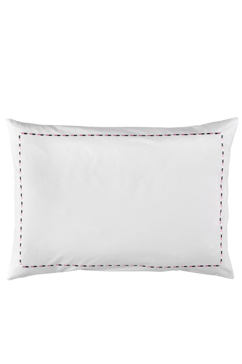 2 rectangular pillowcases white, navy and pink - Décrochons la lune - Image 2