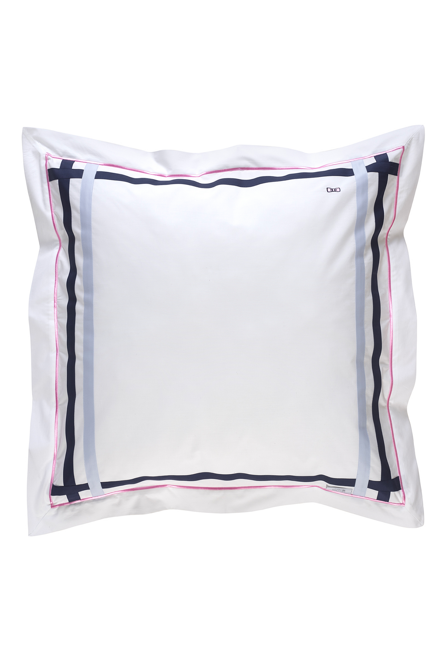 2 square navy and pink pillowcases - Talavalu