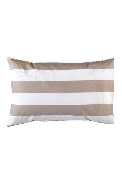 Duo of rectangular striped pillow case - beige - Image 2