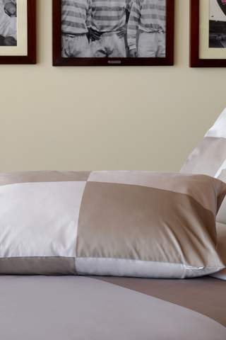 2 grey rectangular cut and sewn pillowcases - Beau plongeon