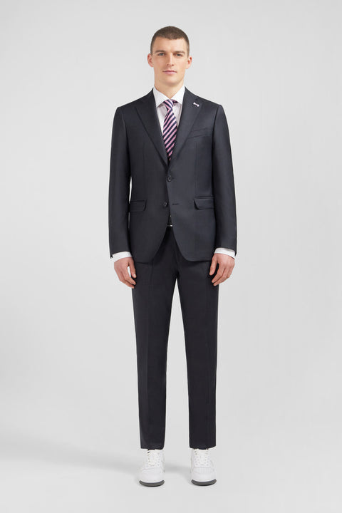 Fitted suit in dark grey wool - Image 1