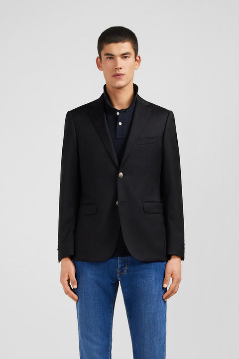 Blazer noir slim fit 100 % laine - Image 1