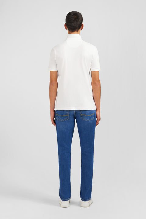 Polo blanc en coton pima stretch - Image 2