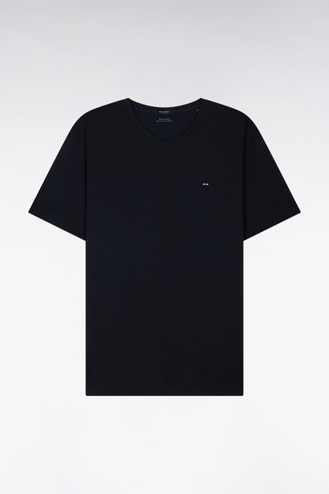 V-neck black light pima cotton t-shirt - Image 2