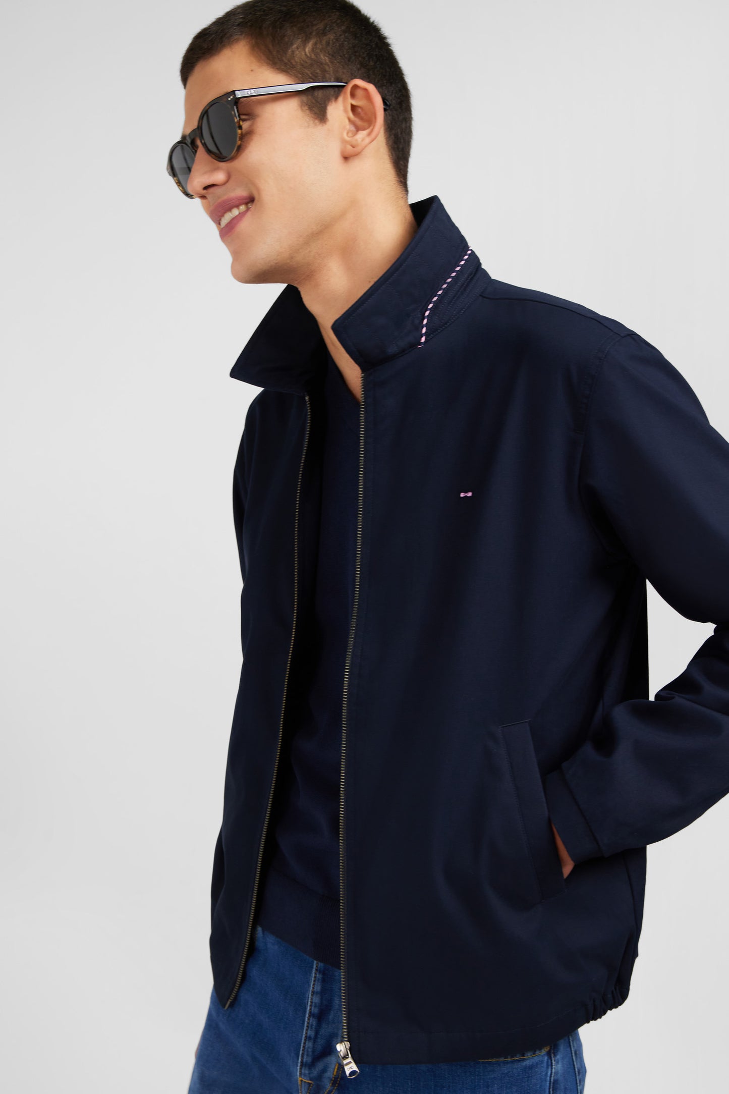 Blouson bleu foncé rembourré